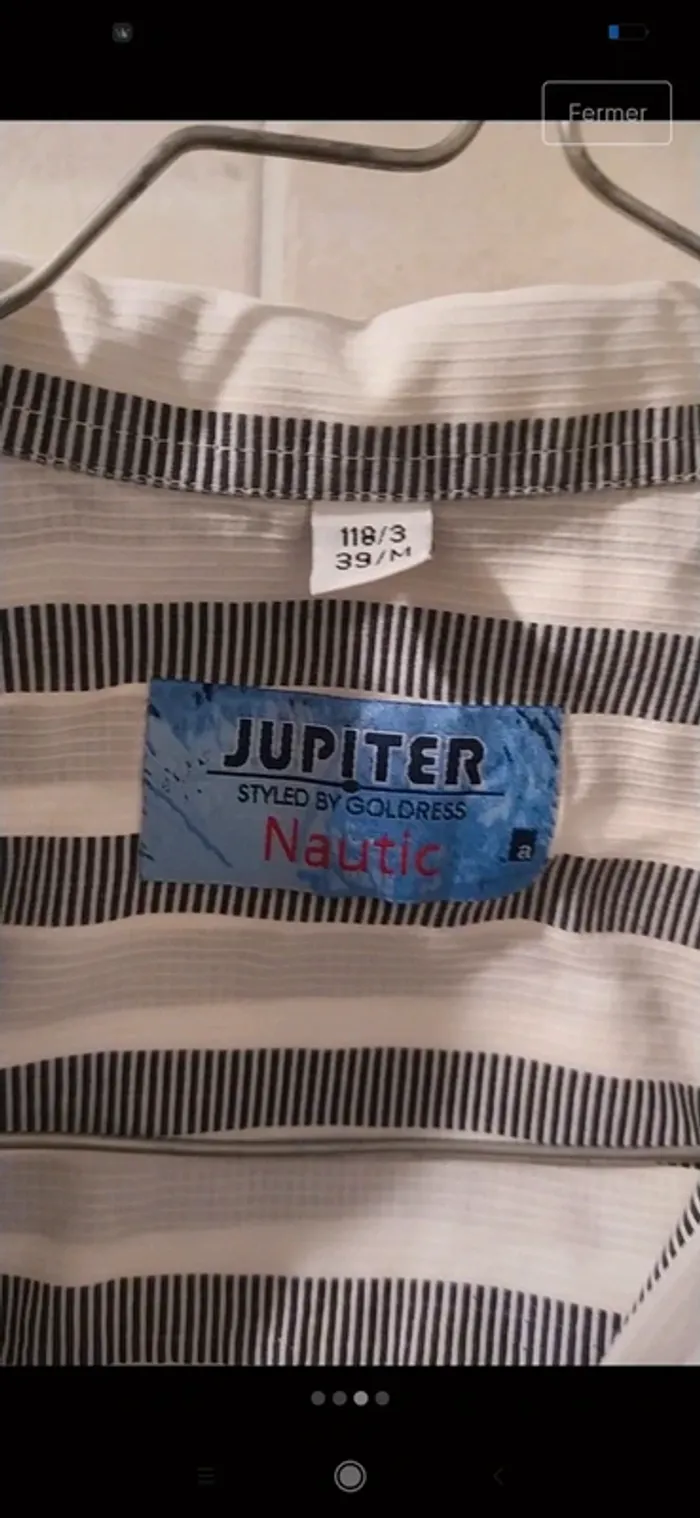 Chemisette rayée homme M Jupiter Nautic - photo numéro 3
