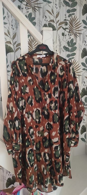 Robe tunique léopard