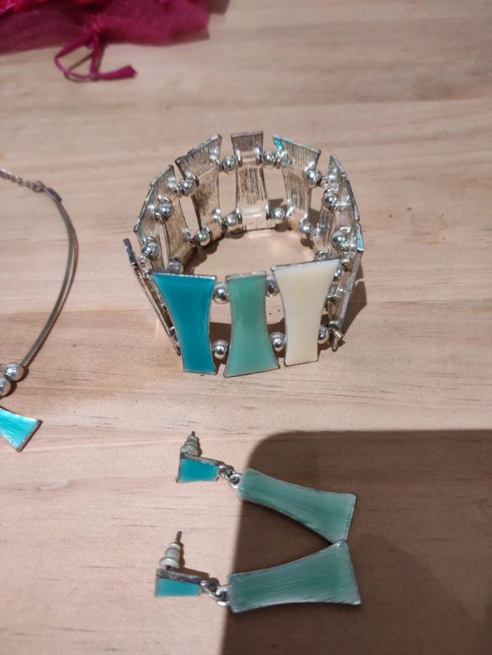 Parure de bijoux turquoise - photo numéro 4