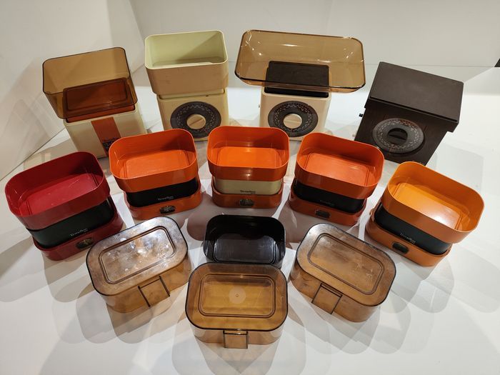 Balances de Cuisine Terraillon 5000 4000 3000 2000 Vintage Retro 70 80 1976 Orange Rouge Noir Bois Collection - photo numéro 3