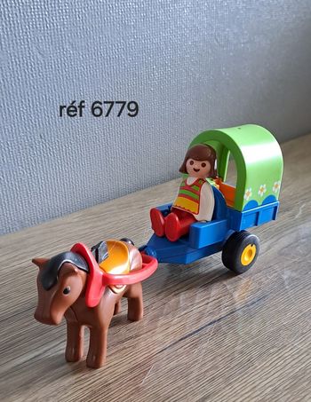 Playmobil 123 chariot avec poney