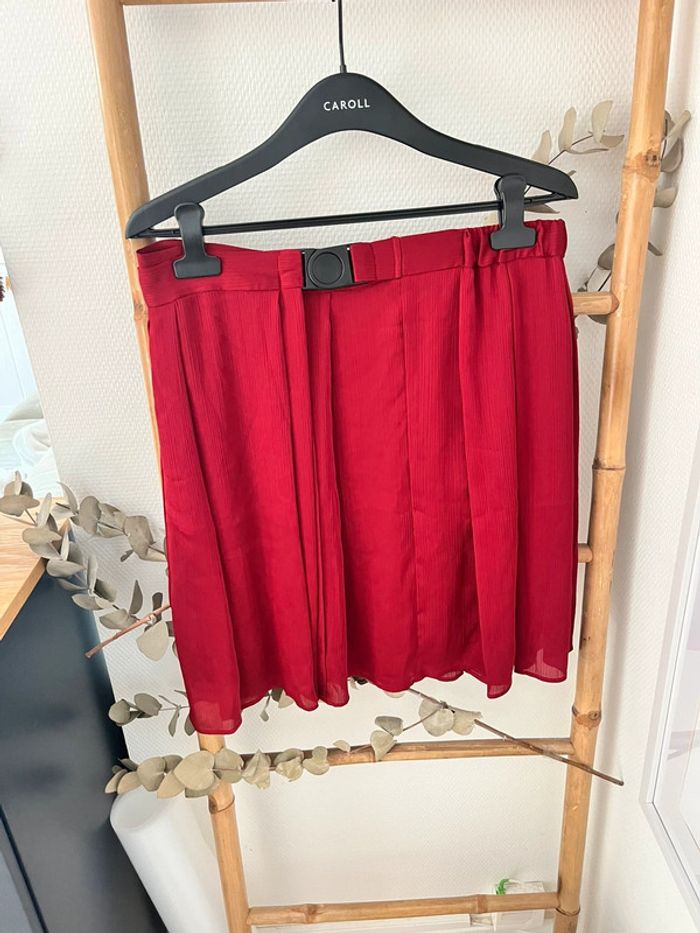 Jupe rouge carmin 40