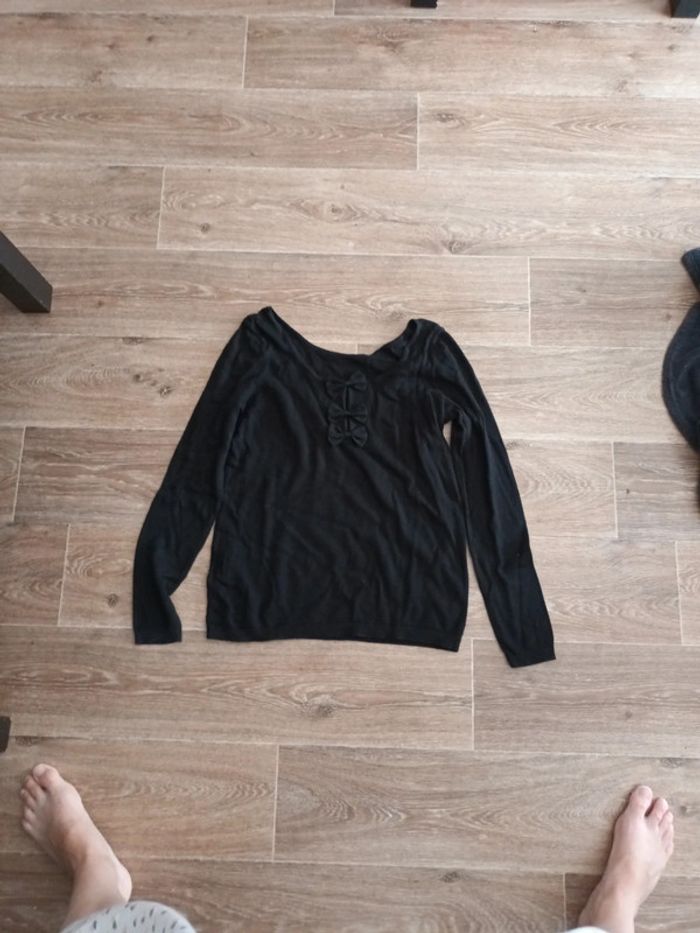 Pull femme noir - photo numéro 2