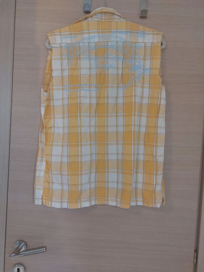 Chemise debardeur  a carreaux jaune - photo numéro 6