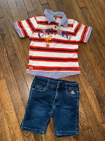 Polo catimini et short tao 3 ans