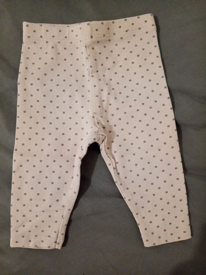 Legging rose à pois _ 3 mois