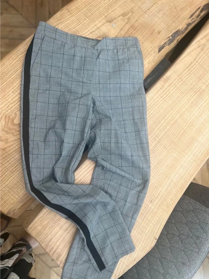 Pantalon, tailleur, casual, gris, tartan à carreaux taille 38 M