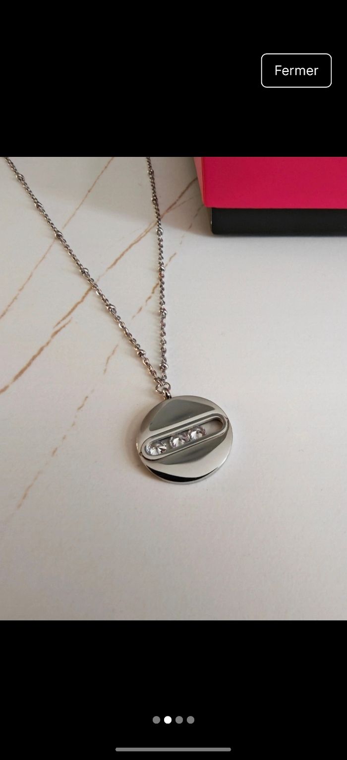 Collier et bracelet en argent strass Visson - photo numéro 2