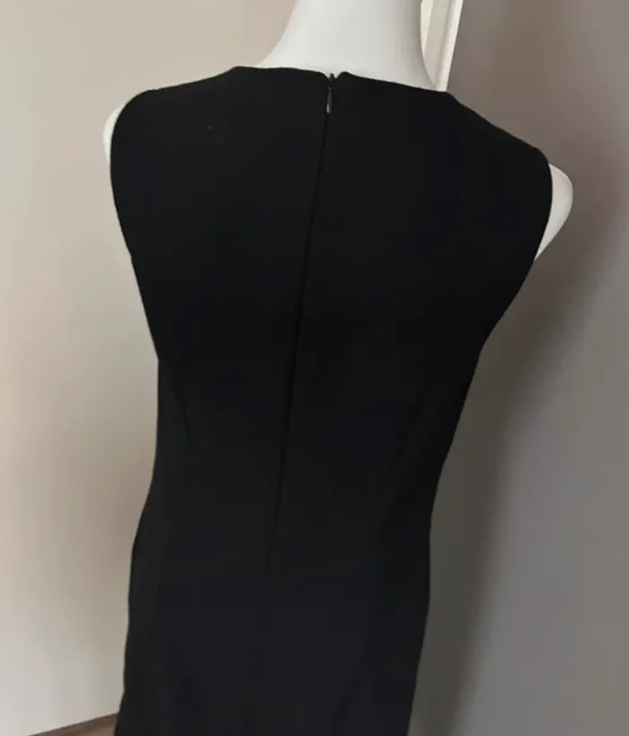 Référence robe sans manches pour l’hiver en laine noire femme, taille 38 - photo numéro 8
