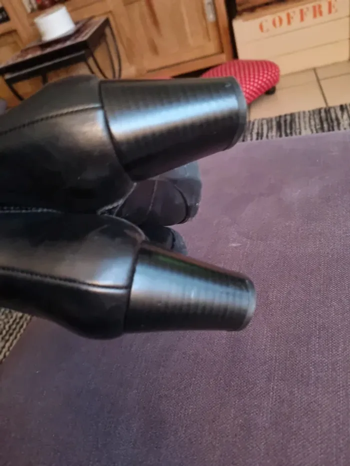 Bottines cuir hauts talons taille 38 - photo numéro 4