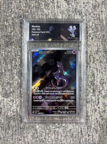 Carte Pokémon Japonaise Mewtwo 183/165 Gradée Collect Aura 9.5