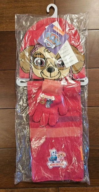 Bonnet, écharpe et gants (ensemble 3 pièces) - Pat Patrouille - Taille enfant 3 ans et +