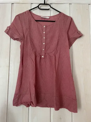 Blouse légère MC vichy rouge - Comptoir des cotonniers - 36