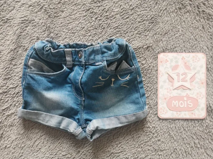 Short en jean Tex 12 mois