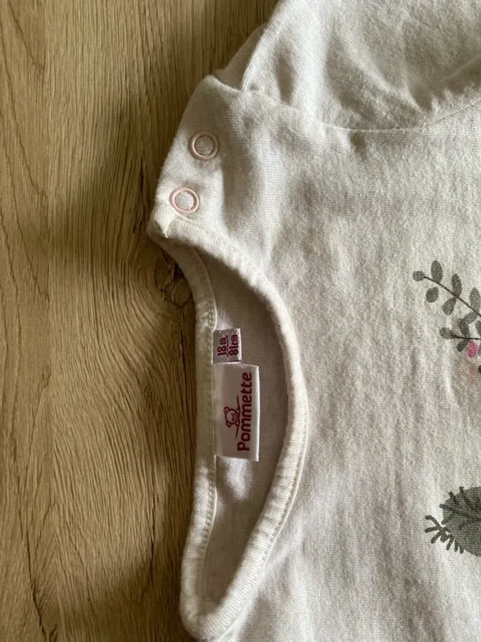 Sous pull rose pale manche longue bébé fille 18 mois Pommette - photo numéro 3