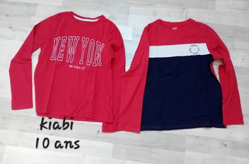 Lot 2  tee-shirts manches longues garçon