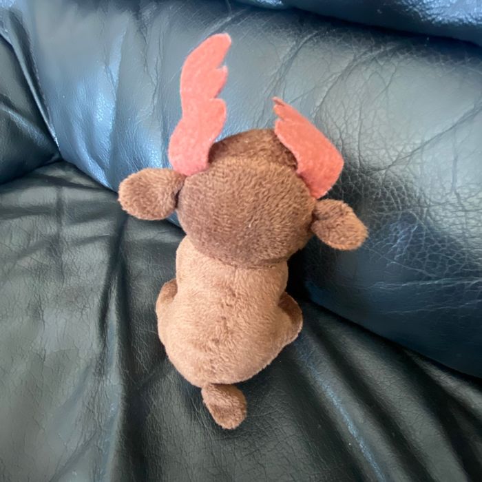 Peluche doudou cerf marron  assis 12cm  Buffalo grill - photo numéro 2