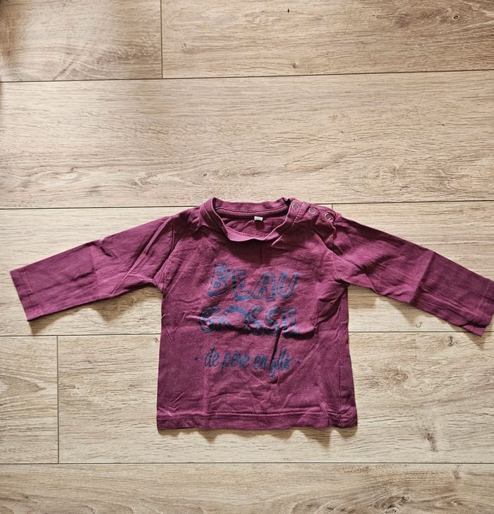 Lot de 4 tee shirt manches longues 12 mois - photo numéro 4
