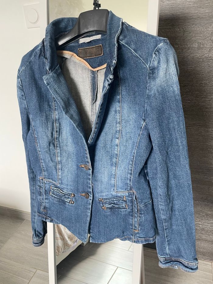 veste en jean vintage // Etam // M - photo numéro 5