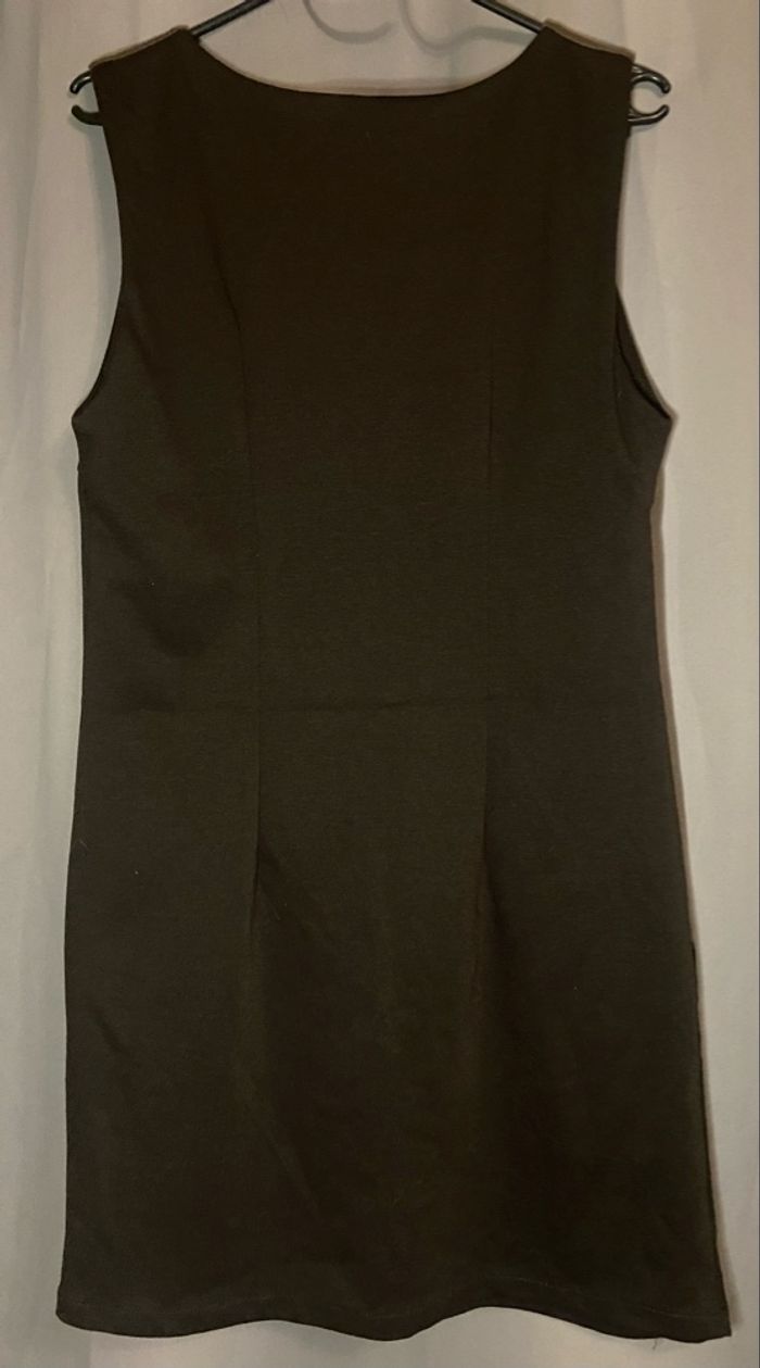 Robe chic marron et beige - photo numéro 2