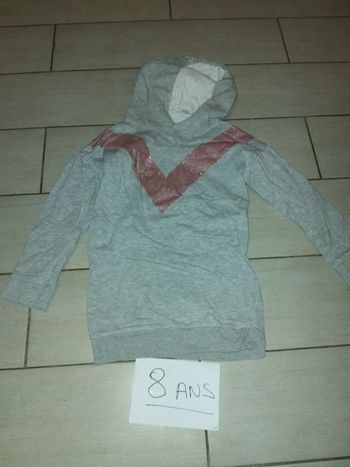 Pull fille long taille 8 ans