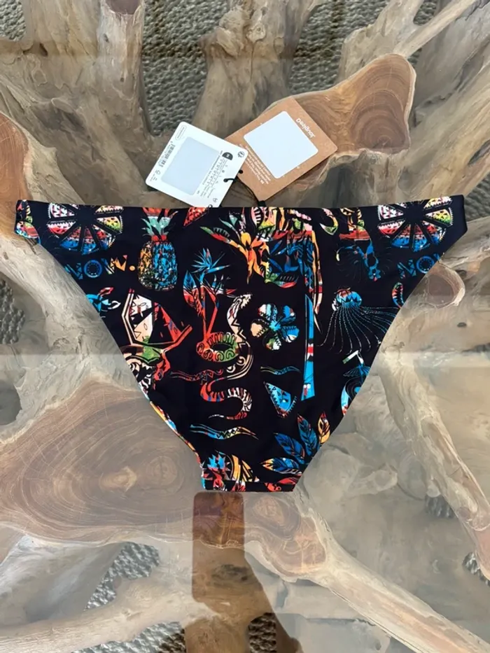 Bas de maillot de bain Desigual réversible coloré noir femme M - photo numéro 3