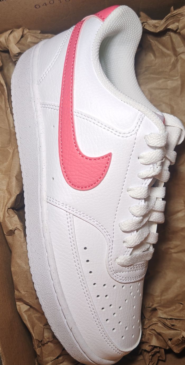 Nike - Court Vision- Baskets - Blanc et corail marin - photo numéro 5