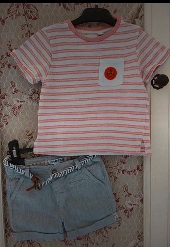 Ensemble short et tee shirt +ceinture  2 ans Creeks