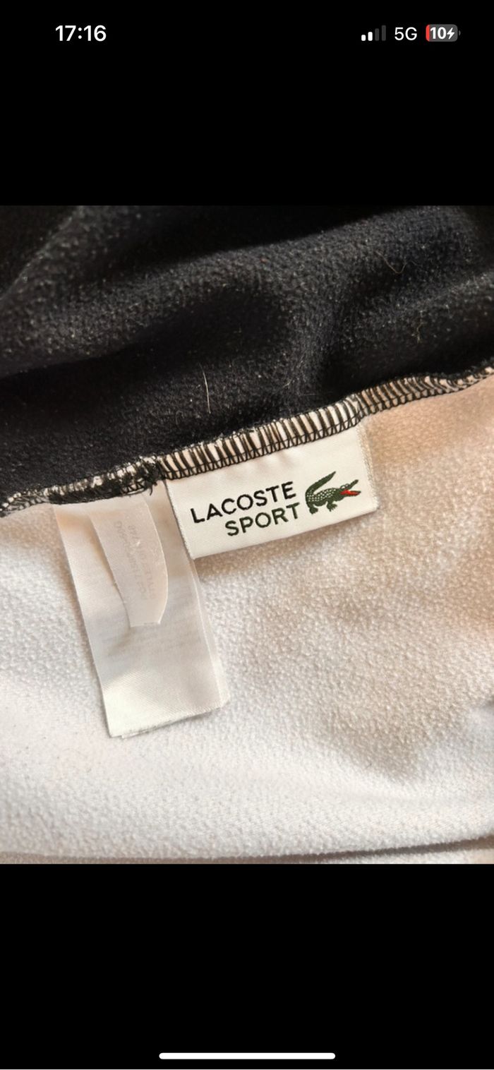 Sweat Lacoste Sport Colorblock – Noir / Vert / Gris – Taille XL - photo numéro 4