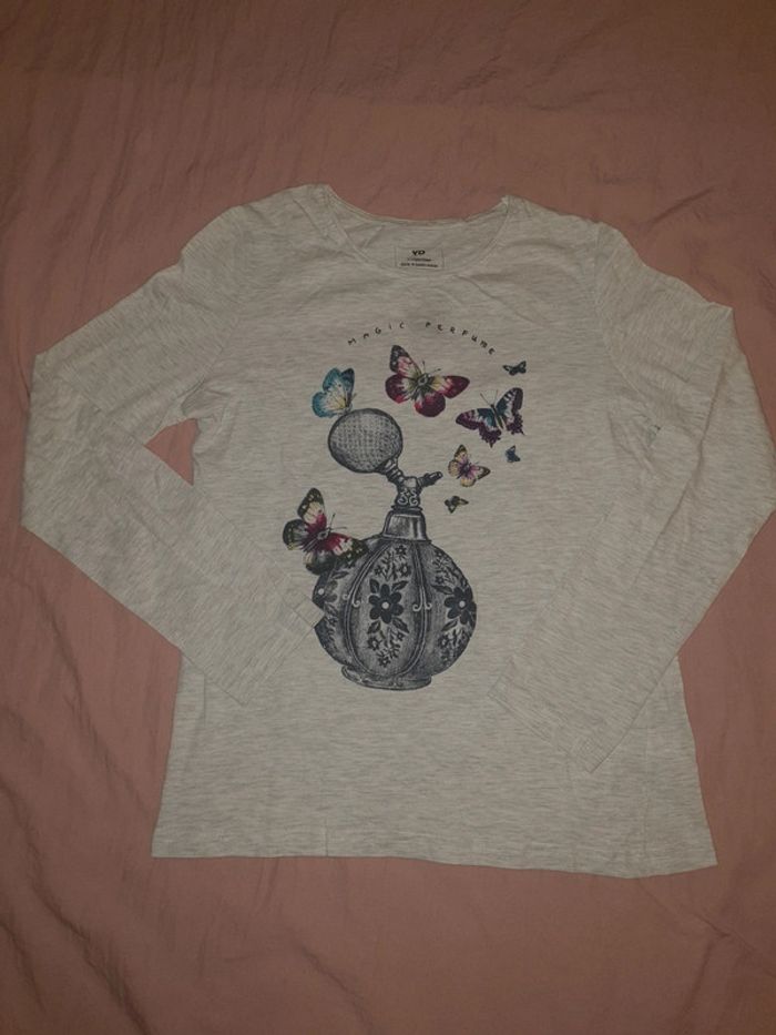 Haut manche longue gris fille