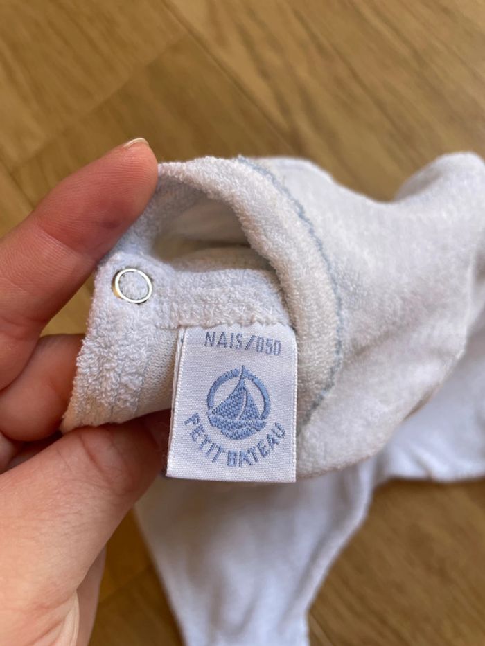 Pyjama naissance mixte chaud petit bateau bleu et blanc rayé mouton - photo numéro 8