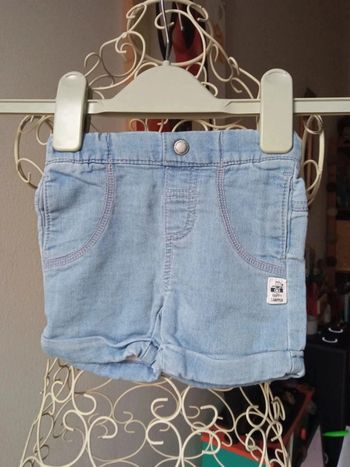 Short en jean taille élastique 3 mois