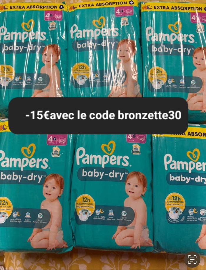Six pack de couches Pampers taille 5 plus