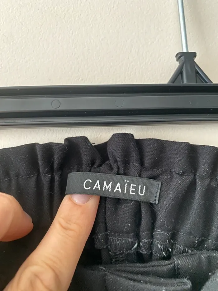 Pantalon style paperbag avec ceinture à nouer Camaïeu - Taille 38 - photo numéro 2