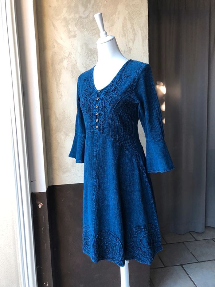 Jolie robe bleu marine vintage S