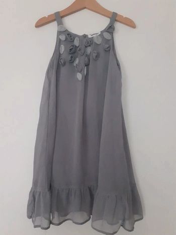 Robe fille été 7 / 8 ans grise marque 3 pommes