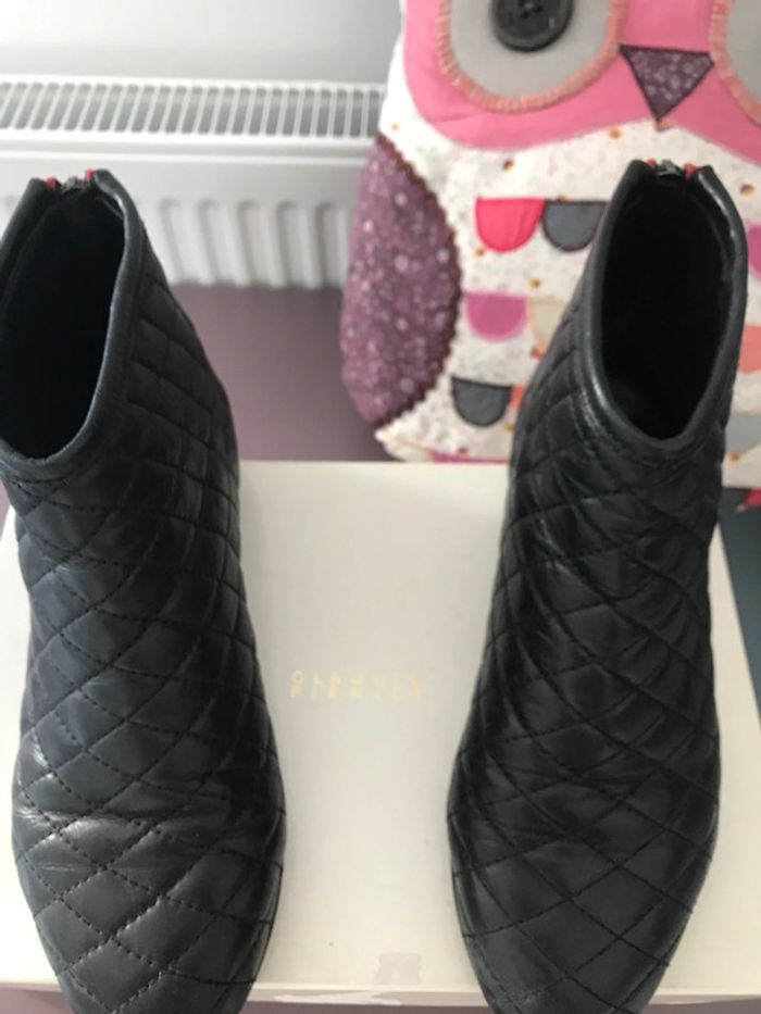Bottines plates cuir matelassées Claudie Pierlot 38 - photo numéro 4