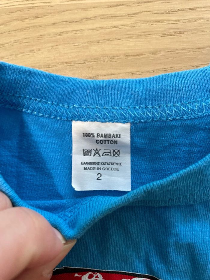 T-shirt manches courtes bleu pirates 2 ans - photo numéro 2