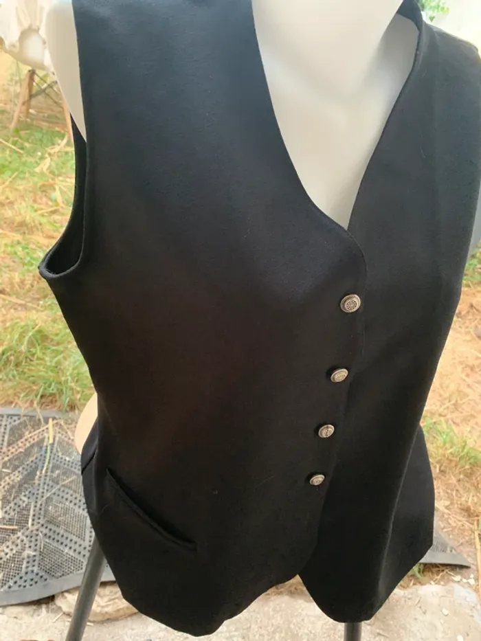 Veston vintage sans manches gilet Adèle Joris 40-42 - photo numéro 3