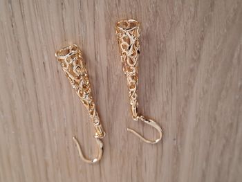 Créoles carrées plaquées ot 14 carats