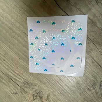 Stickers cœurs bleu océan toniebox