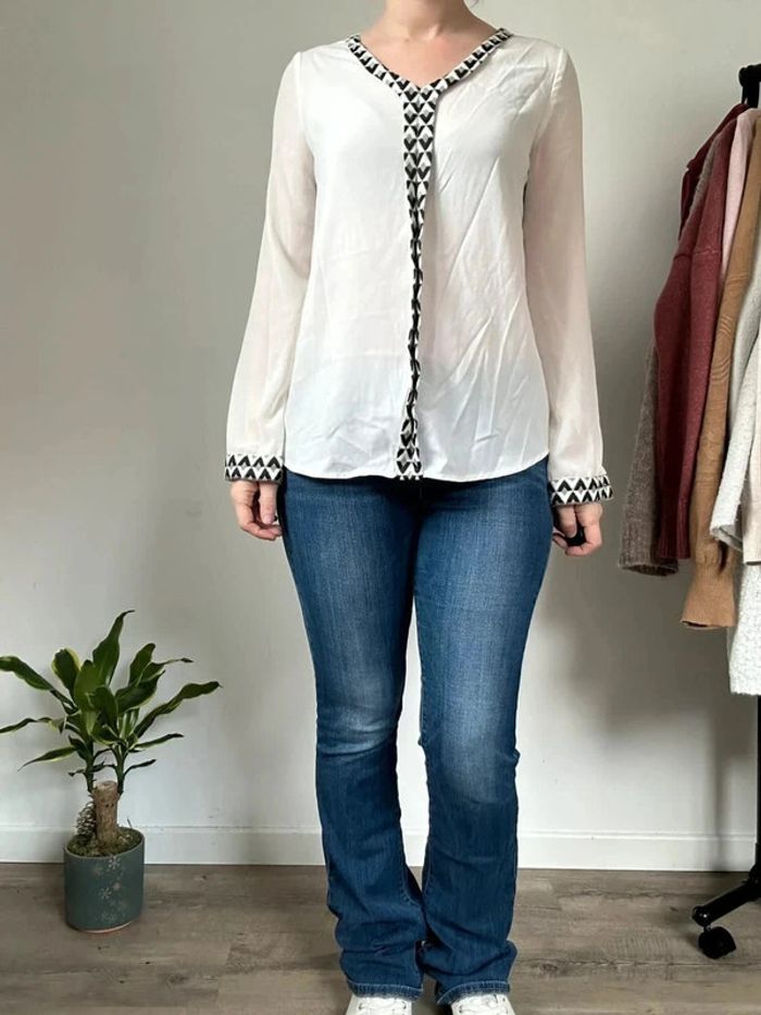 Grace & Mila Blouse blanche - Taille 38 - Très bon état - photo numéro 4