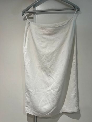 Manoukian, jupe, longue blanche 100 % lin Petits 42