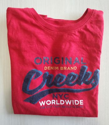 Tee-shirt  Creeks 10 ans rouge