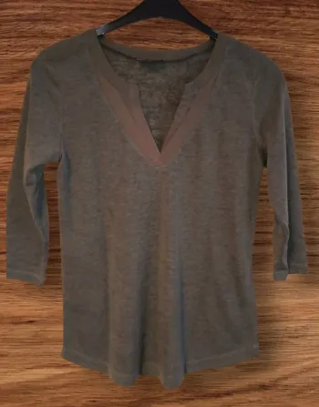 T-shirt kaki légèrement transparent - Taille S