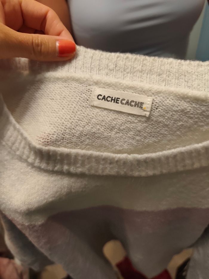 Pull très doux cache cache col rond XL - photo numéro 3