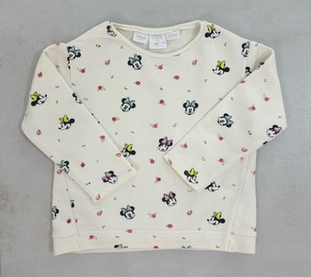 Sweat Zara 4/5 ans Minnie et fleurs liberty Comme neuf