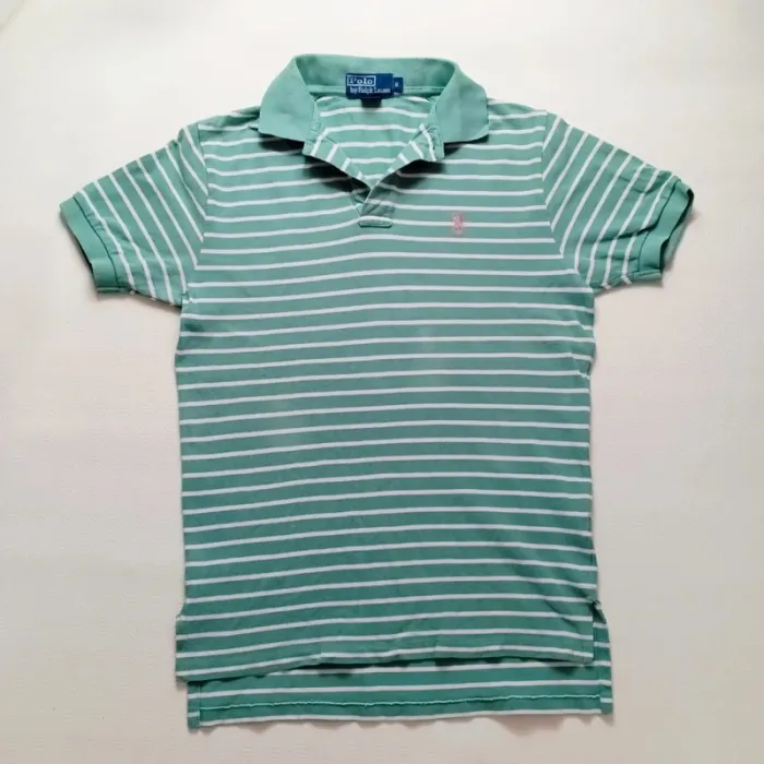 Polo Ralph Lauren Pour Home Taille S a Rayures blanches et vert