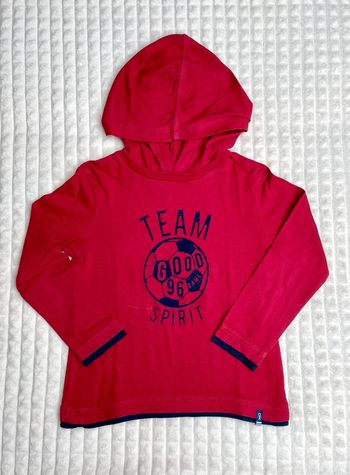 Tee-shirt garçon capuche, 4 ans, manches longues