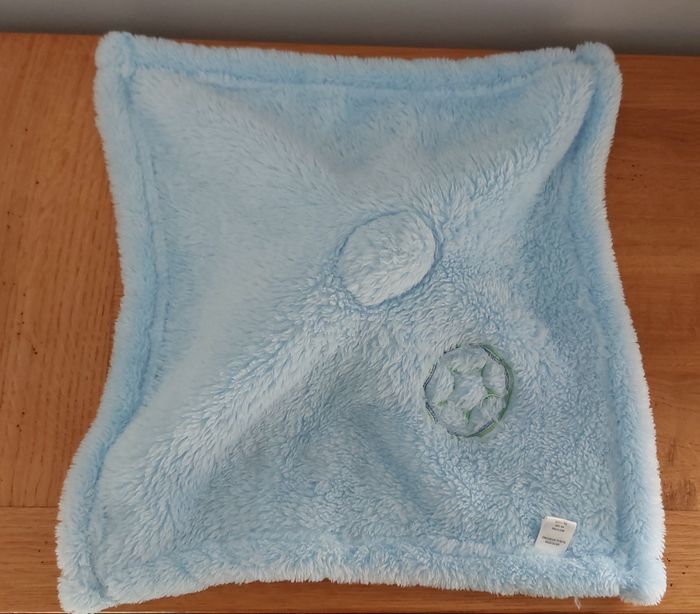 Doudou plat carré bleu singe - photo numéro 4